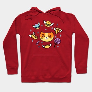 Hypnotized Junk Food Cat Hoodie